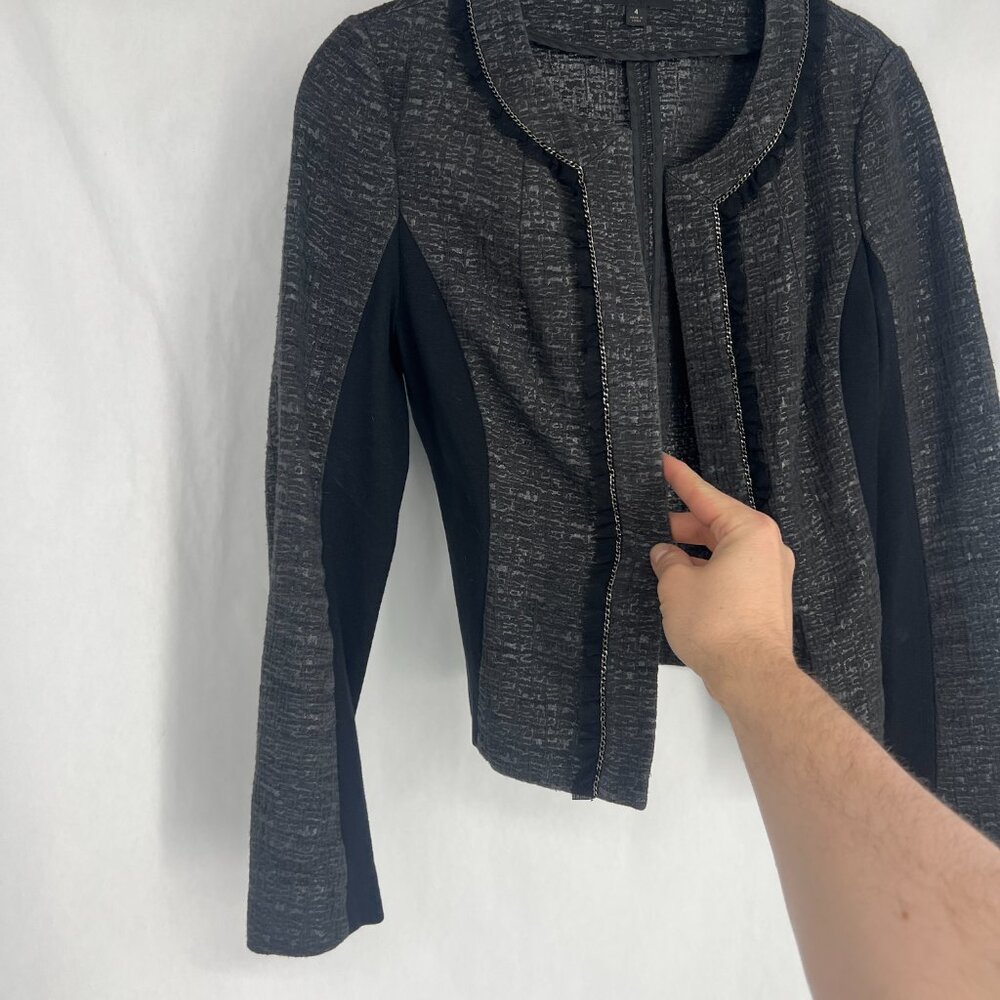 Express Chain Ruffle Open Front Blazer - image 7